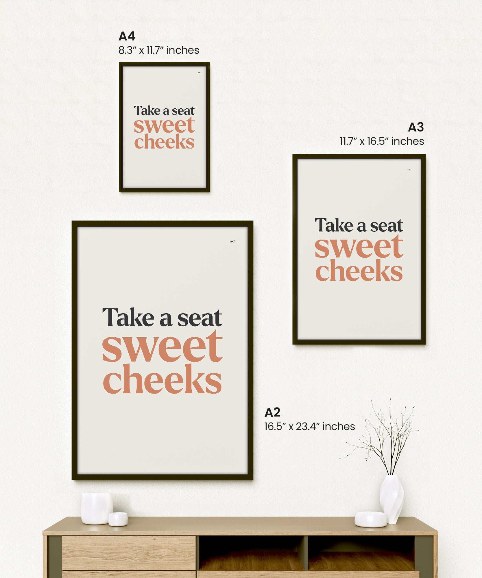 Sweet Cheeks Bathroom Poster