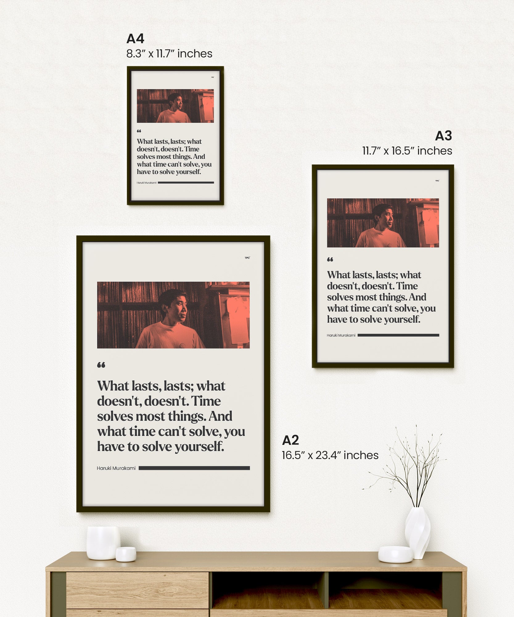 Haruki Murakami - Time Poster