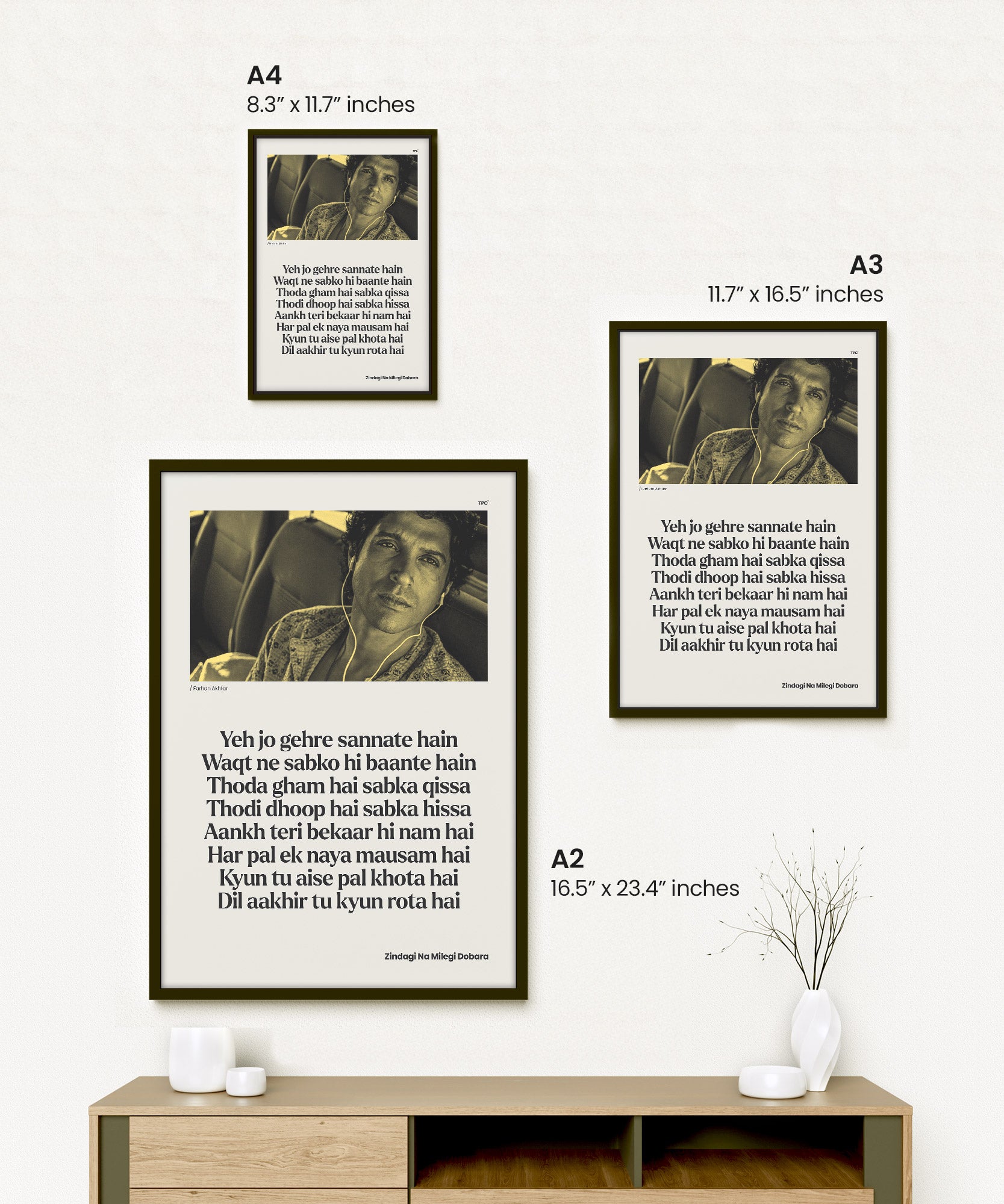 Farhan Akhtar ZNMD Shayari Poster