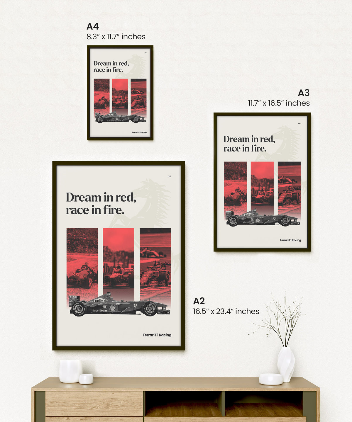 F1 Racing Team Poster Ferrari F1 Racing Team Poster – The Posty Club